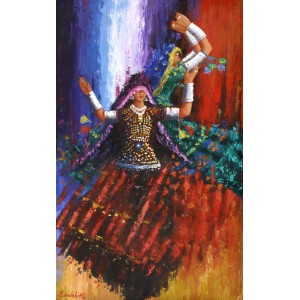 Bandah Ali, 24 x 36 Inch, Acrylic on Canvas, Figurative-Painting, AC-BNA-035
